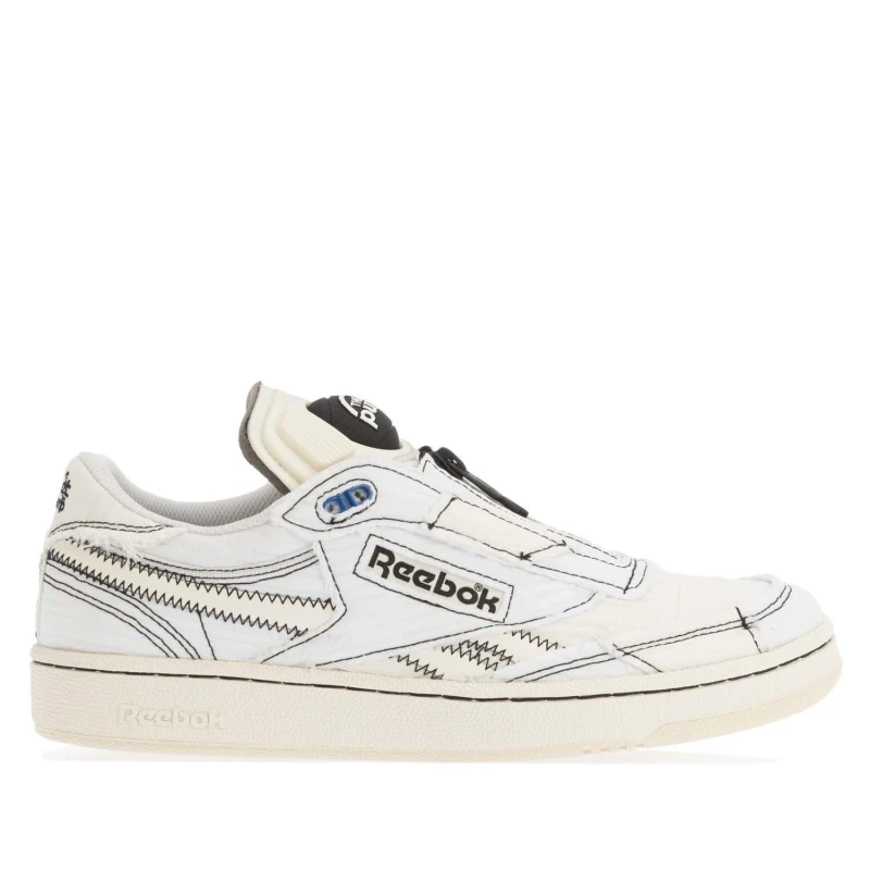 Image of Reebok Club C 85 Pump Shoes White Black male UK 4