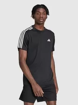 Image of adidas Performance Train Essentials 3-Stripes Training T-Shirt - Black/White, Size S, Men