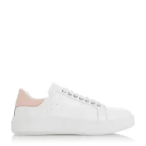 Image of Dune London Entity Leather Trainers - White