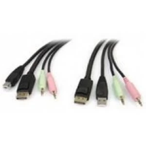 Image of Startech 4 in 1 USB Displayport Kvm Switch Cable