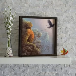 Image of KZM481 Multicolor Decorative Framed MDF Painting