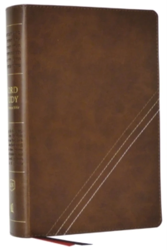 Image of KJV, Word Study Reference Bible, Leathersoft, Brown, Red Letter, Comfort Print. Leather / fine binding. By Thomas Nelson Books