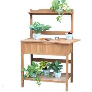 Image of Charles Bentley Garden Wooden Work Potting Bench
