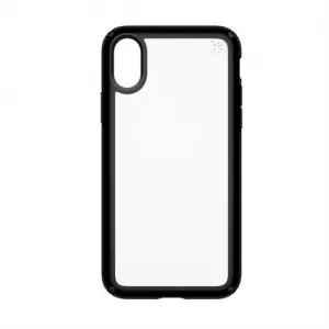 Image of Speck Presidio Show Clear Black iPhone X Phone Case IMPACTIUM Shock Ba