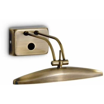 Image of Ideal Lux Mirror-20 - 2 Light Indoor Mirror Wall Light Antique Brass, G9