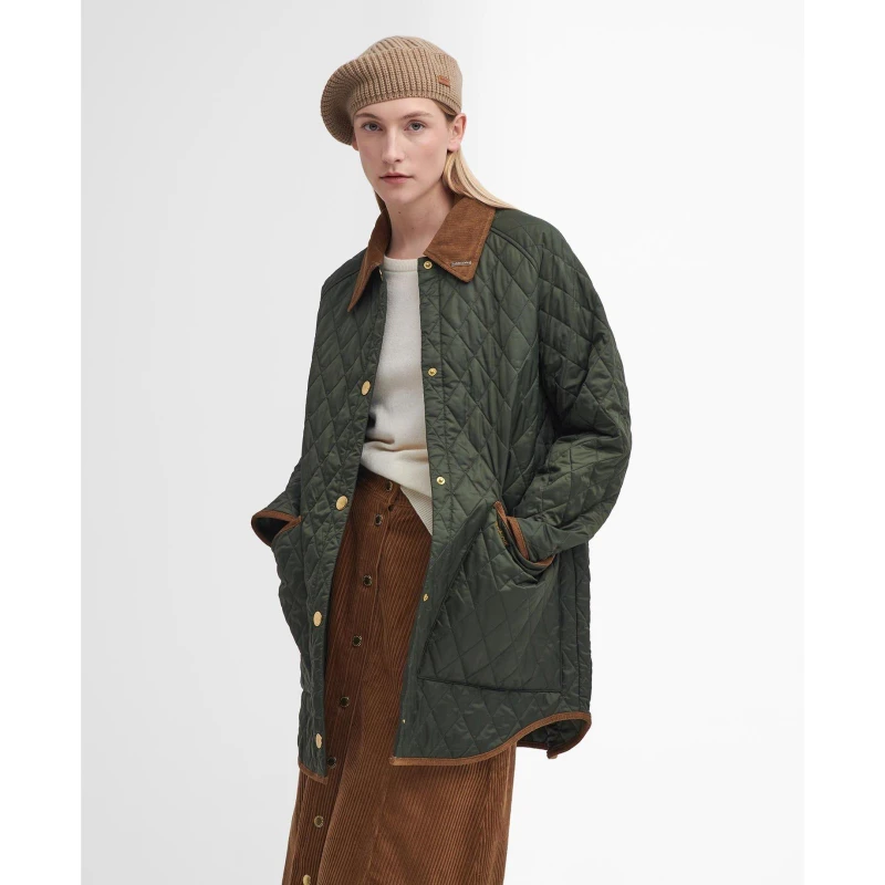 Image of Barbour 30th Anniversary Liddesdale Oversized Quilted Jacket - Green Green 12