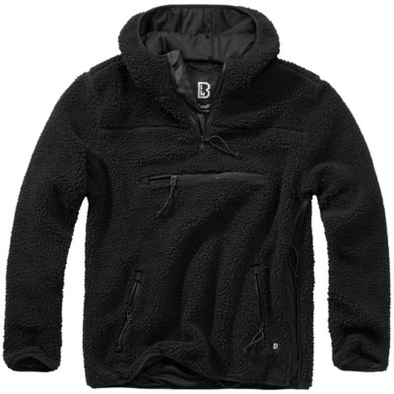Image of Brandit Teddyfleece Worker Pullover Black Size Xxxxxxx Large