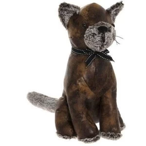 Image of Faux Leather Cats Doorstop By Lesser & Pavey