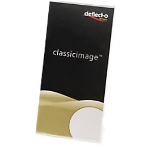 Image of Deflecto 1/3 A4 Portrait Slanted Literature Display Sign Holder Crystal Clear - 45201 45201
