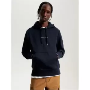 Image of TOMMY HILFIGER Tommy Logo Tipped Hoody - Blue