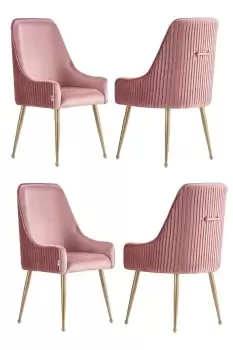 Image of Soho' LUX Velvet Dining Chairs Set of 4