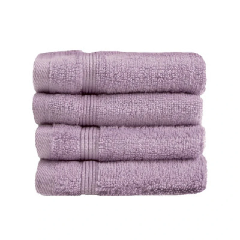 Image of Allure Bath Fashions Luxury Zero Twist Egyptian Cotton Face Cloths - Pack of 4 Lilac