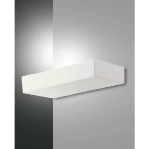 Image of Fabas Luce Emma LED Wall Uplight White Glass