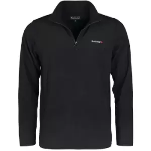 Image of Barbour Mens Wyre Half Zip Fleece Jumper Black Medium