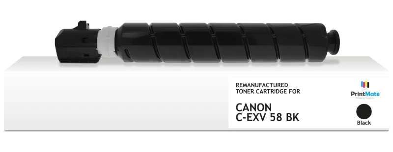 Image of PrintMate Canon C-EXV58 K. remanufactured toner. Black 71000p