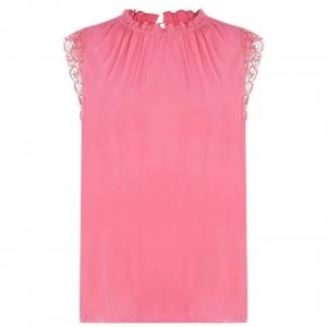 Image of Velvet Elorea Sleeveless Shirt - Begonia