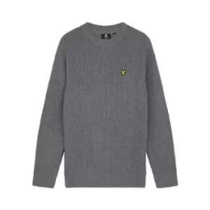 Image of Lyle and Scott Fisherman Jumper Mens - Grey