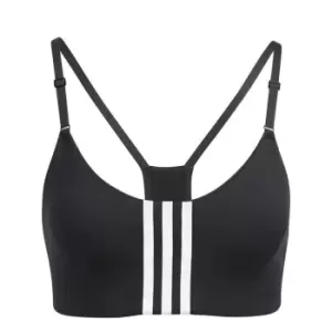 Image of adidas Low Support 3 Stripe Bra Ladies - Black