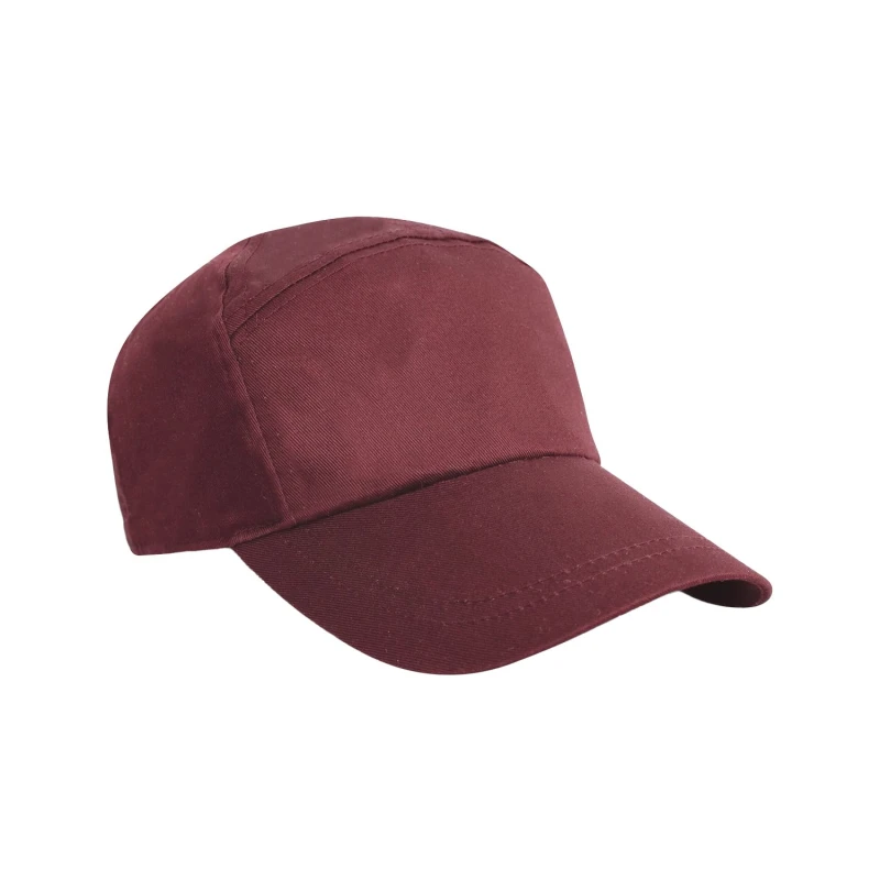 Image of Result Womens Advertising 7 Panel Baseball Cap in Burgundy Burgundy Female One Size