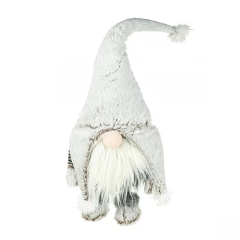 Image of White Fabric Santa With Shaking Body