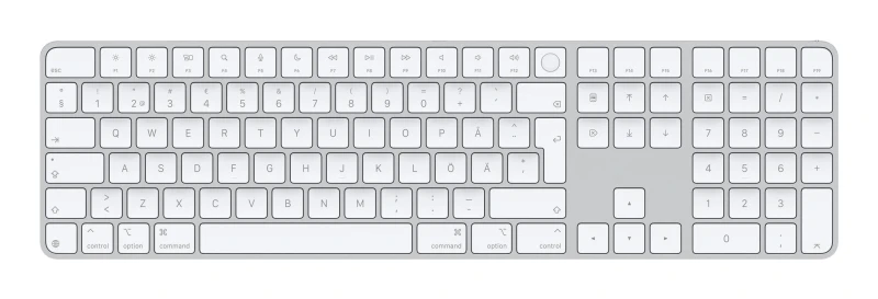 Image of Apple Apple Magic keyboard Universal USB + Bluetooth QWERTY Swedish White MXK73S/A