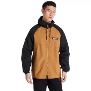 Image of Timberland Windbreaker Zip Jacket For Men In Black/yellow Black, Size S