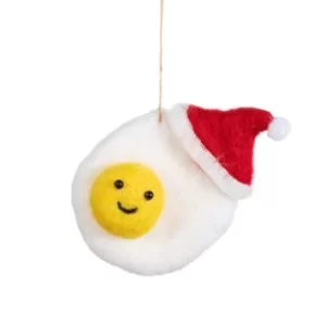 Image of Fried Egg Felt Hanging Decoration