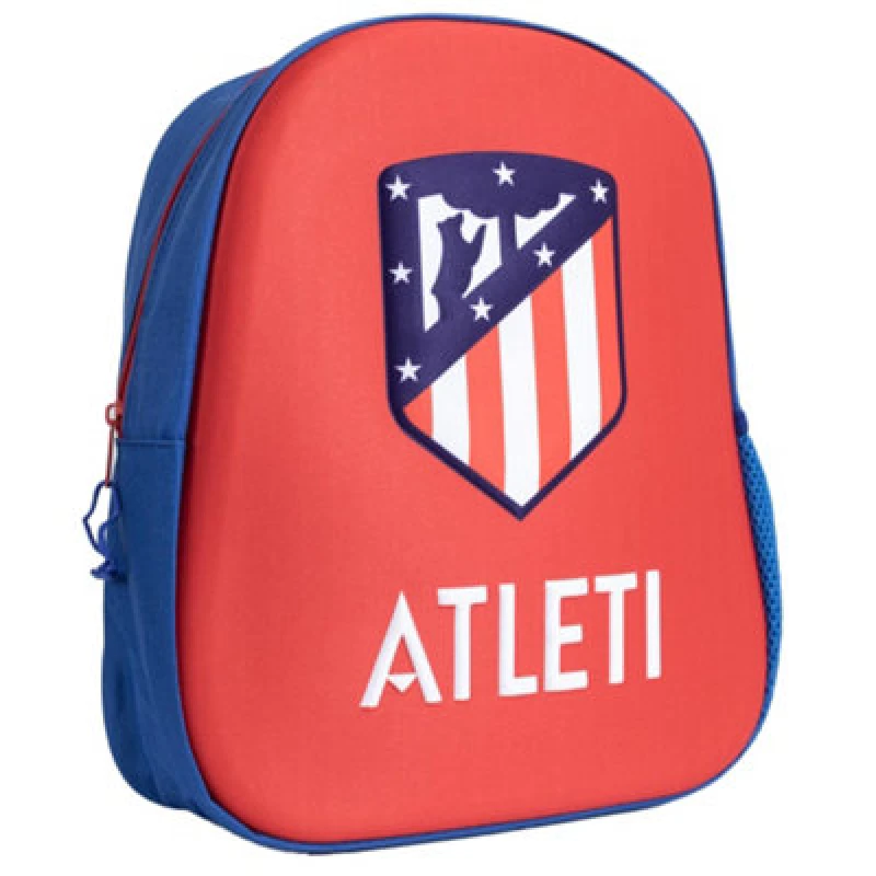 Image of Atletico Madrid Fc Childrens/kids Crest Backpack Blue/red (One Size)