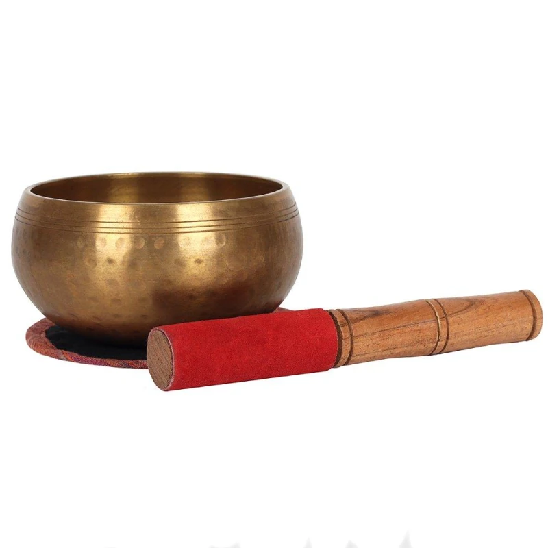 Image of KDMD 12cm Beaten Brass Singing Bowl Gold