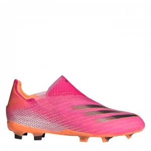 Image of adidas X Ghosted+ Junior FG Football Boots - ShockPink/Orang