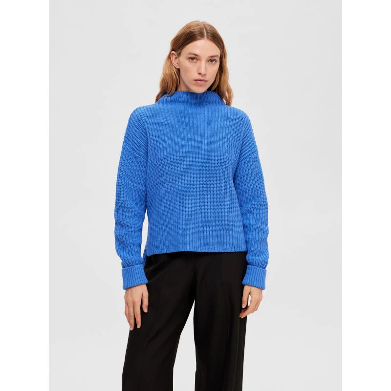 Image of Selected Femme Selected Femme Selma Knit - Blue Blue 8