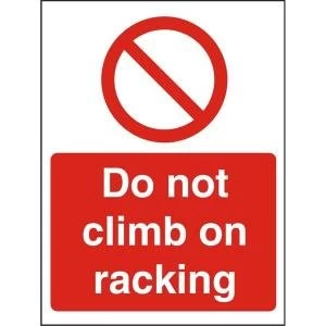 Image of Stewart Superior P123SRP Screw Plastic Sign 400x600 Do not climb on