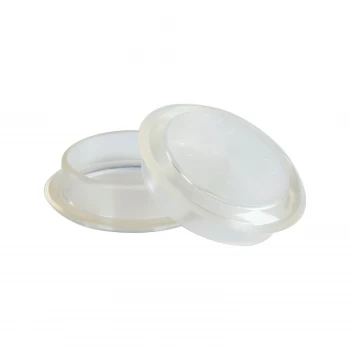 Image of Select Hardware Castor Cups Plastic Clear 45mm 4 Pack