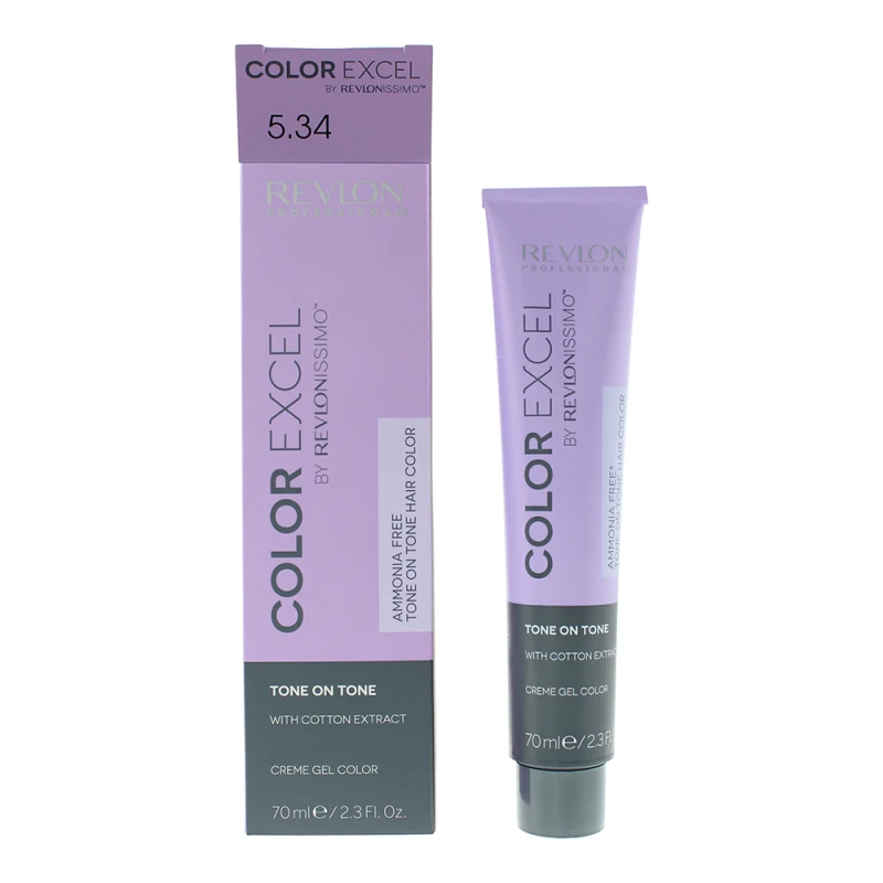 Image of Revlon Revlonissimo Colorsmetique Colour Excel 70ml - 5.34 Light Golden Copper Brown