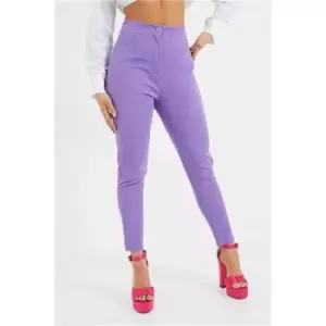 Image of I Saw It First Purple Tailored Cigarette Trousers - Purple