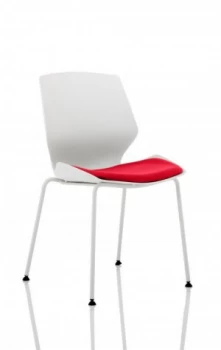 Image of Florence White Frame Visitor Chair in Bergamot Cherry KCUP1536