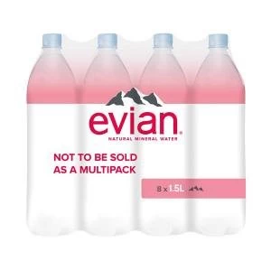 Image of Evian Natural Spring Water 1.5 Litre Pack of 8 143136