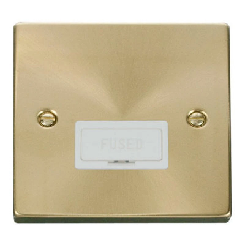 Image of SE Home Satin / Brushed Brass 13A Fused Connection Unit Gold unisex