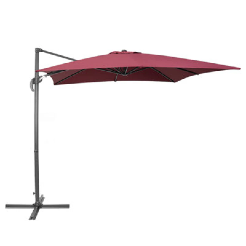 Image of Beliani Cantilever Parasol 250 Cm Monza Burgundy