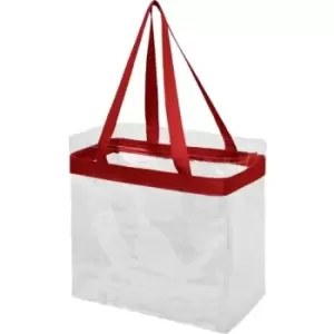 Image of Bullet Hampton Tote (30.5 x 15.2 x 30.5 cm) (Red/Transparent) - Red/Transparent