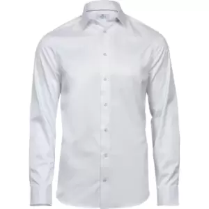 Image of Tee Jays Mens Luxury Slim Fit Long Sleeve Oxford Shirt (XXL) (White)