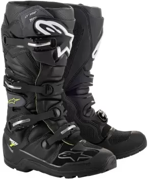 Image of Alpinestars Tech 7 Enduro Drystar Motocross Boots, black-grey, Size 40 41, black-grey, Size 40 41