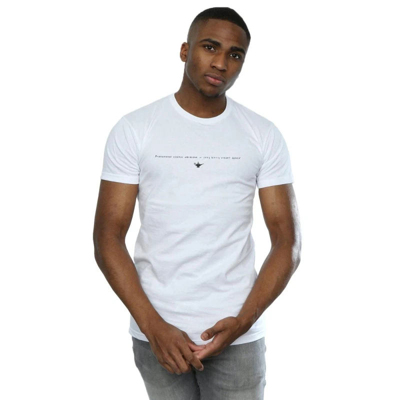Image of Disney Men Aladdin Cosmic Wardrobe T-Shirt in White Size: Small White S Male 5059276702663