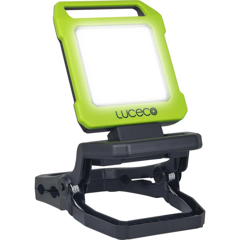 Image of Luceco Rechargeable USB Folding Clamp Worklight 1000lm, 9W, 6500K Multi