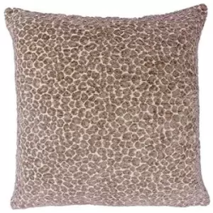 Image of Riva Home Chenille Leopard Print Cushion Cover (One Size) (Beige/Grey/Cream) - Beige/Grey/Cream