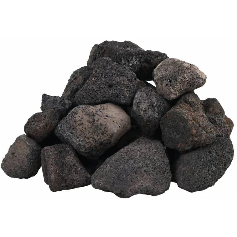 Image of vidaXL Volcanic Rocks 10KG Black 5-8 cm, Black 155321
