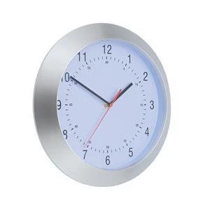 Image of Original Wall Clock 300mm with Coloured Case Silver