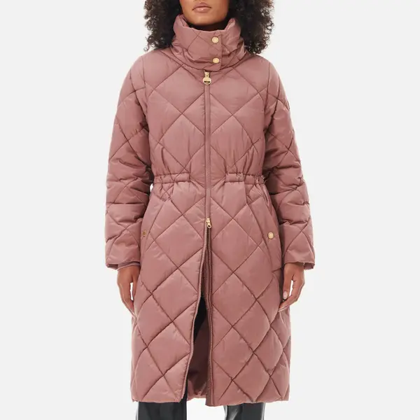 Image of Barbour International Enfield Quilted Shell Coat - UK 14 Coats and Jackets female LQU1656PI39 UK 14
