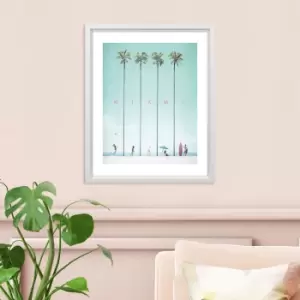 Image of The Art Group Miami Framed Print Blue