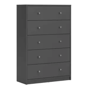 Image of May 5 Drawer Bedroom Chest, Grey